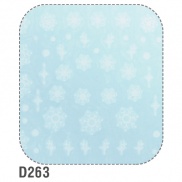 Наклейка для ногтей «Снежинки» # D263